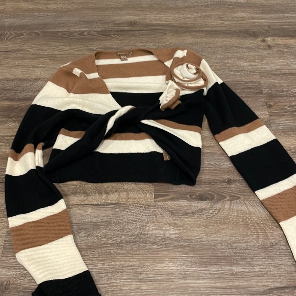 Eris Women’s Striped Tied Cardigan - S